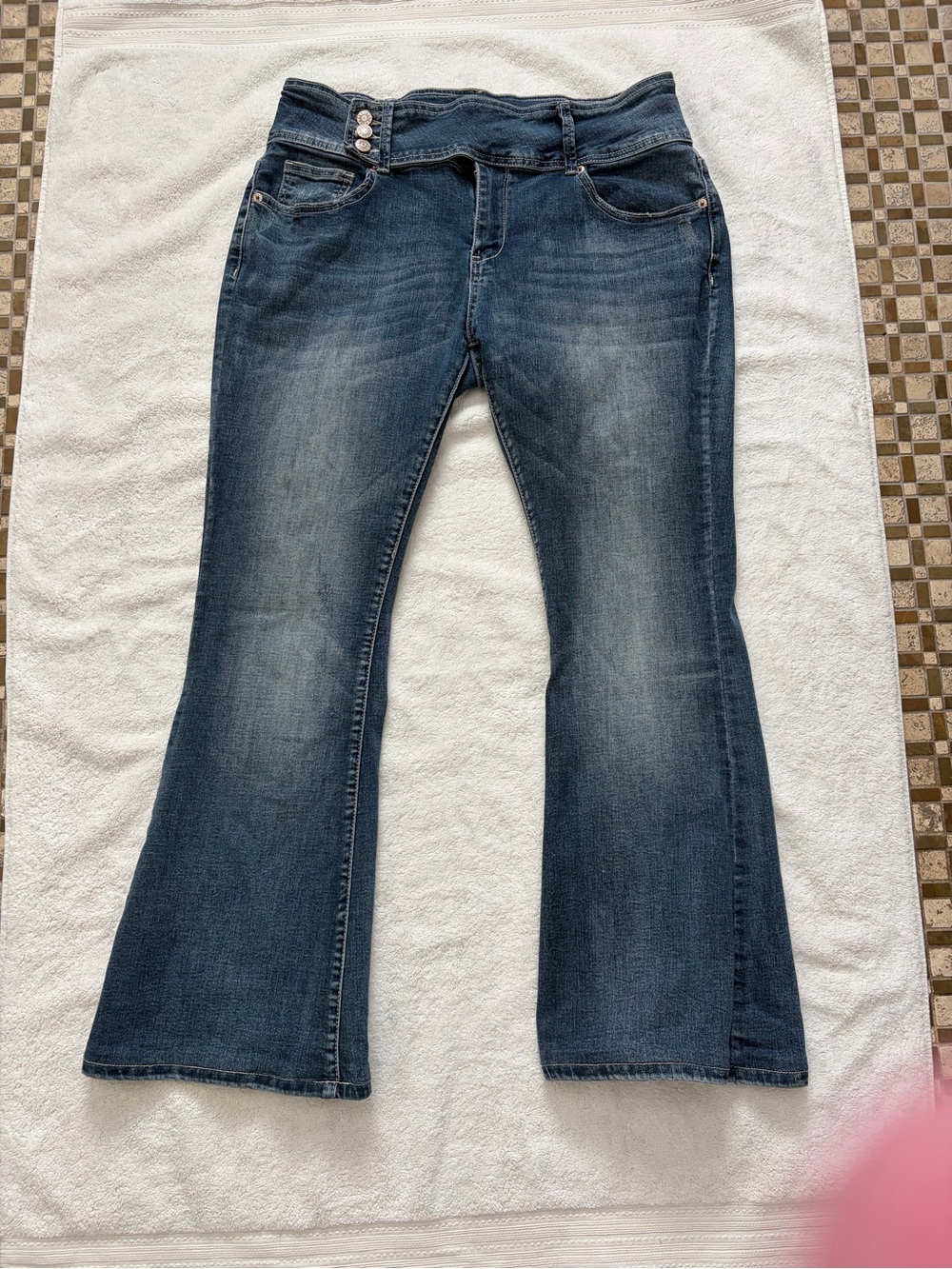 Flamingo Womens XL Bootcut Flare Jeans Stretch Denim